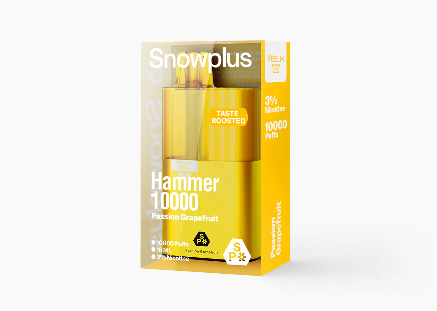 Snowplus Hammer 10000 Puffs Passion Grapefruit Flavor Ceramic Coil Vape - Six Pandas