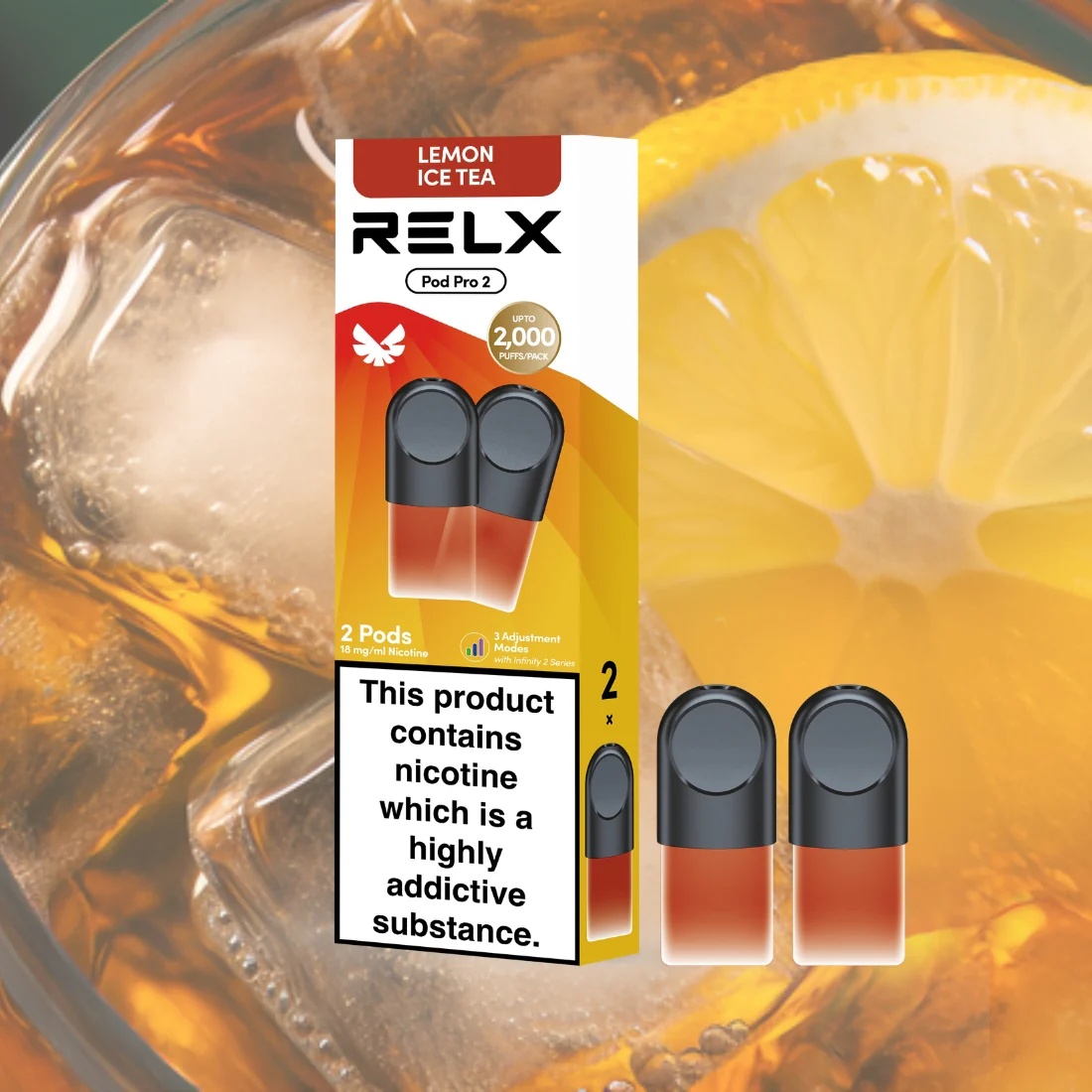 RELX Pod Pro Fruit Mint Tea Dessert Beverage and Tobacco More Flavors 0mg/ml and 18mg/ml Nicotine - Six Pandas