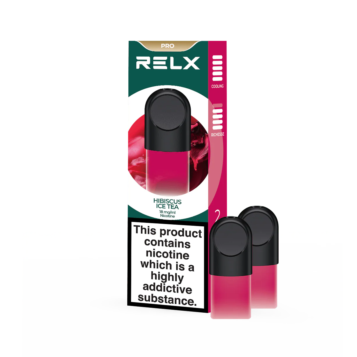 RELX Pod Pro Fruit Mint Tea Dessert Beverage and Tobacco More Flavors 0mg/ml and 18mg/ml Nicotine - Six Pandas