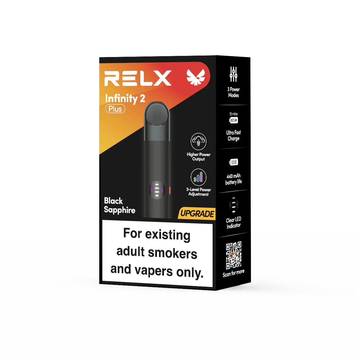 RELX Infinity 2 Plus Device Black Sapphire Colors - Six Pandas